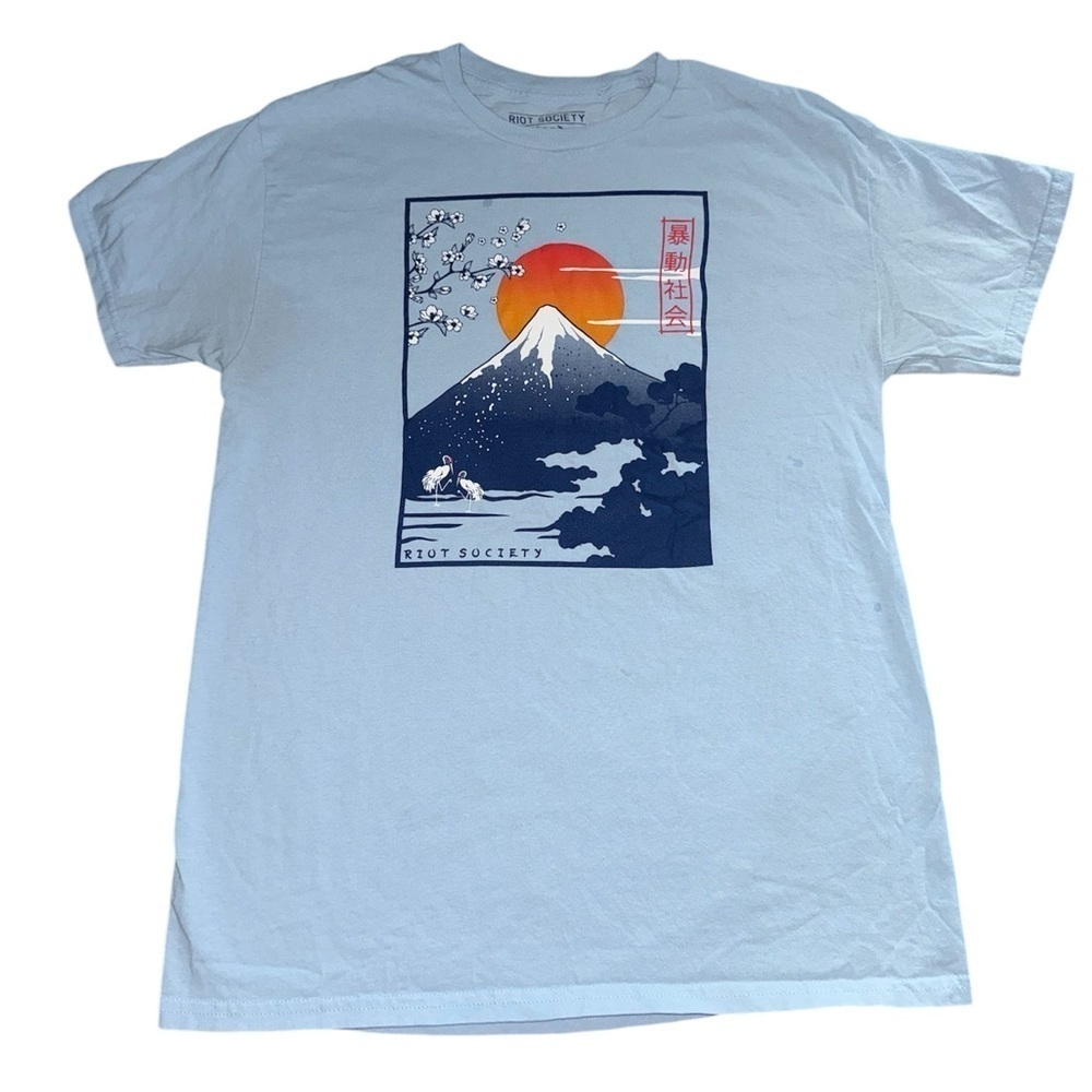 Riot Society Blue Graphic T-Shirt